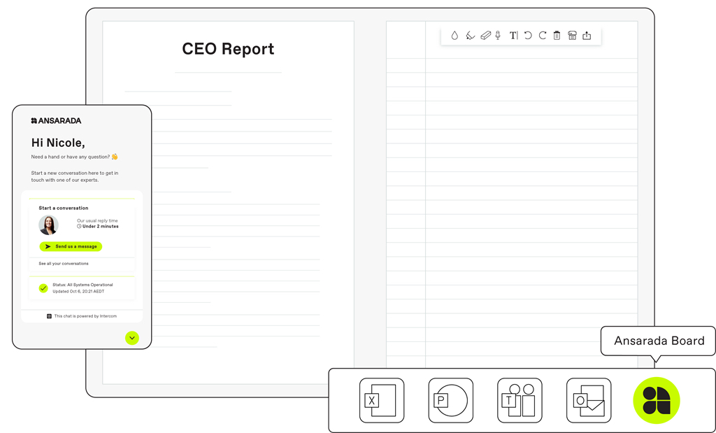 screenshot of Athena Board